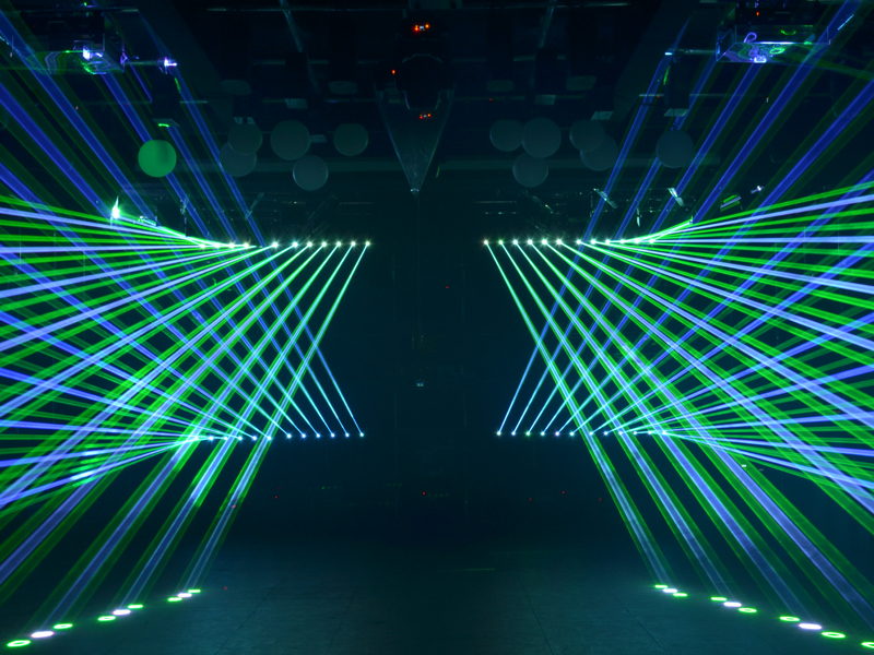 6 Eyes Swing Laser Arrow 12w Full Color Stage Light for Dance Halls Dj Party FD-L02
